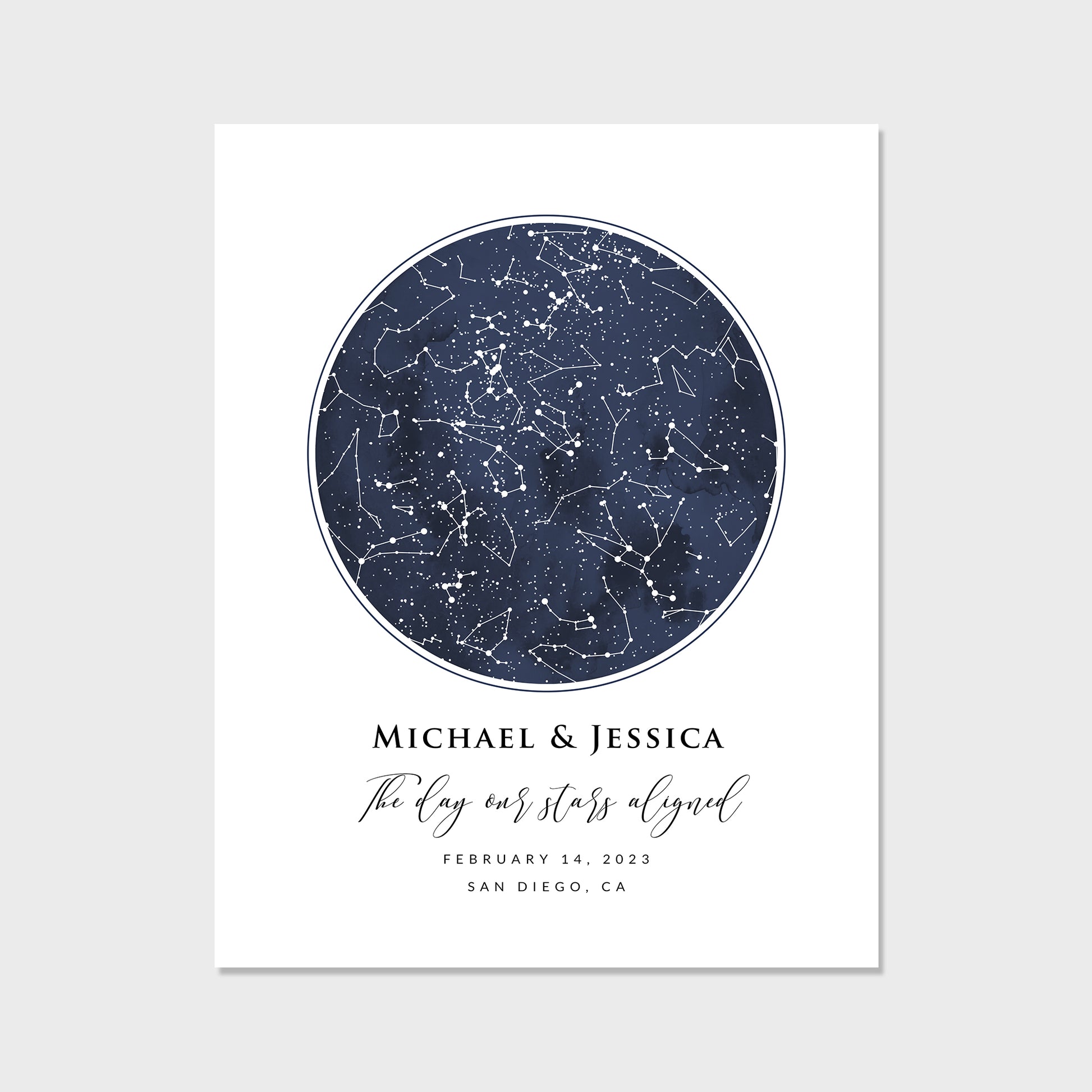 bmd-variant-preview::navy circle - one starmap::11x14::unframed print