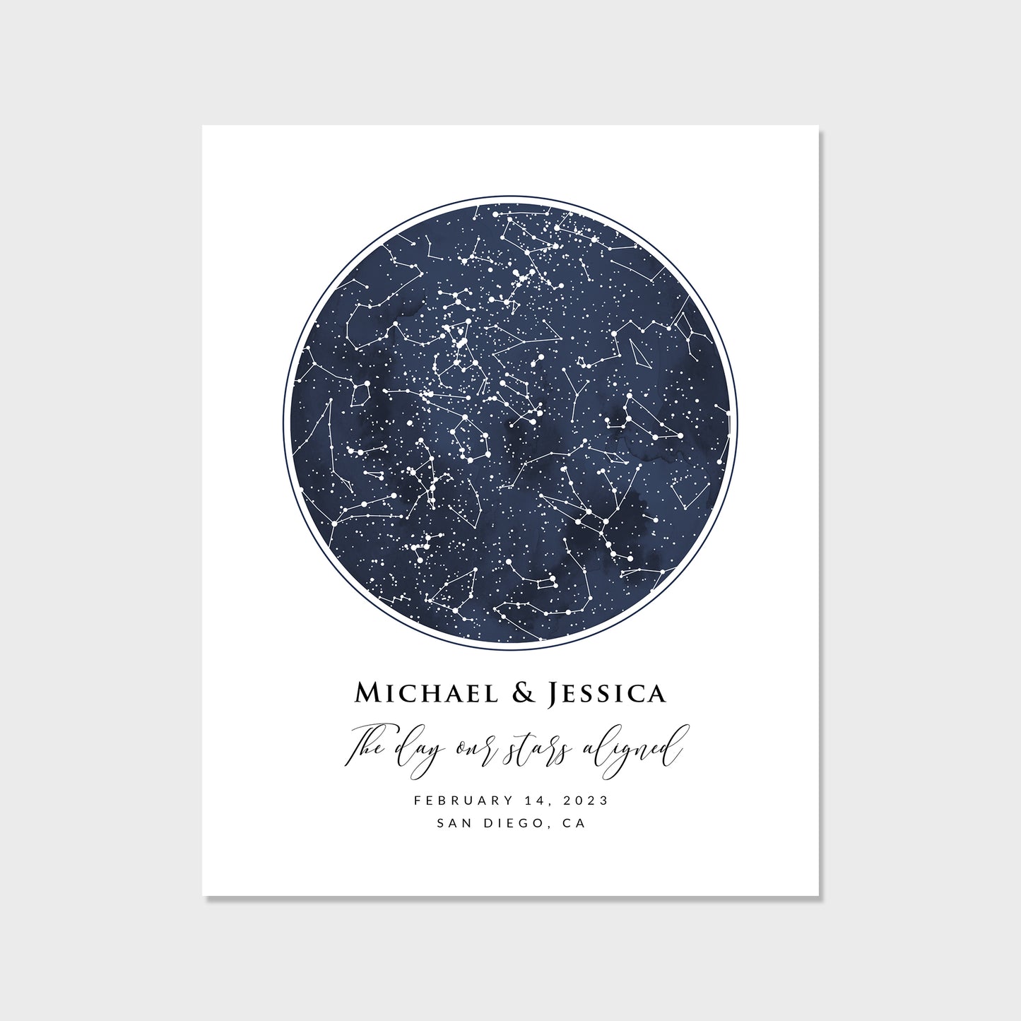bmd-variant-preview::navy circle - one starmap::16x20::unframed print