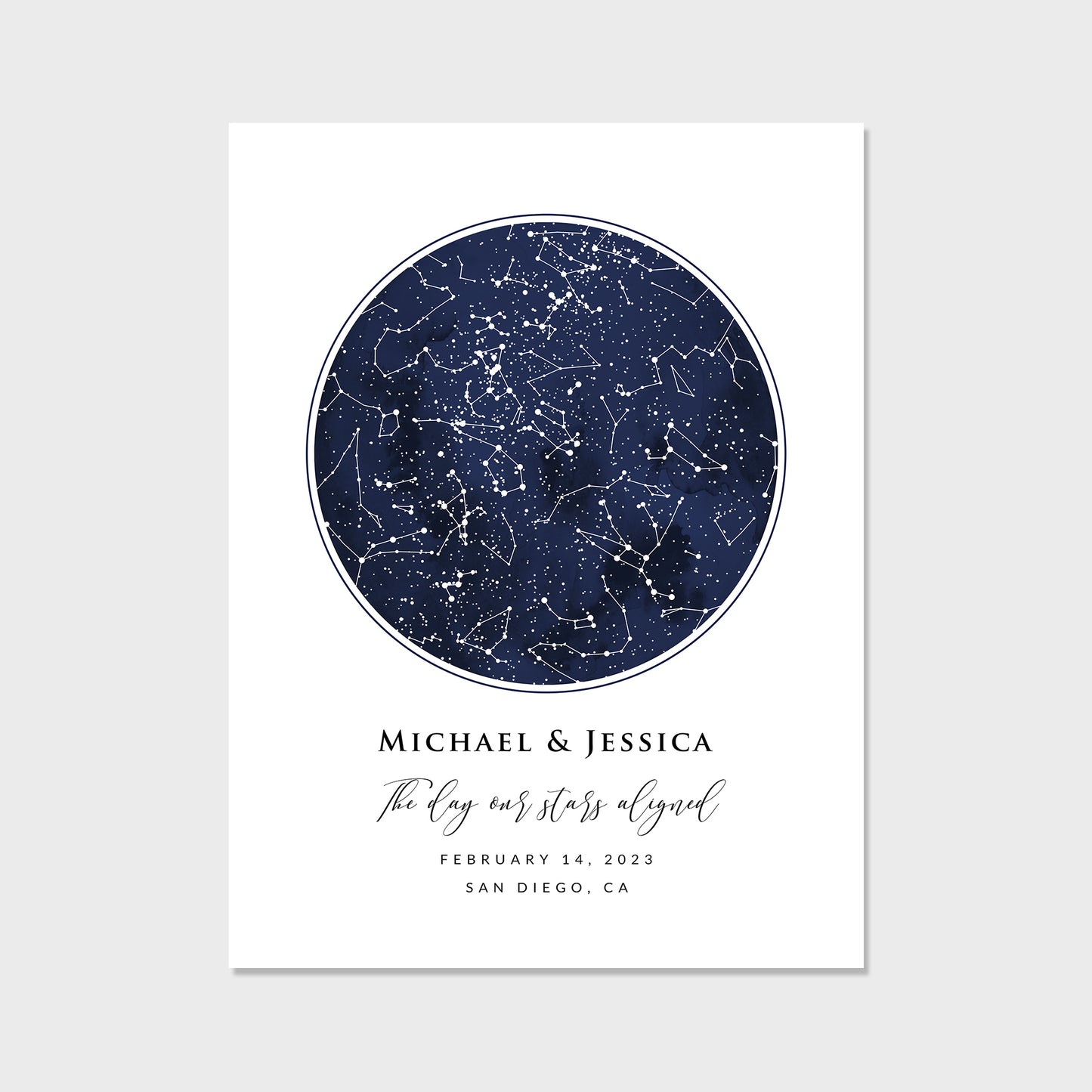 bmd-variant-preview::navy circle - one starmap::18x24::unframed print