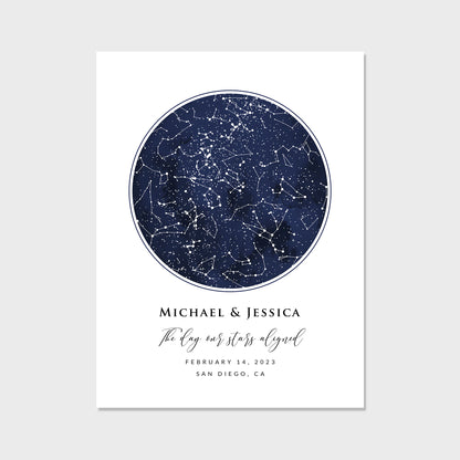 bmd-variant-preview::navy circle - one starmap::18x24::unframed print